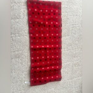 Like new Talbots reversible infinity scarf; beautiful red; great for winter